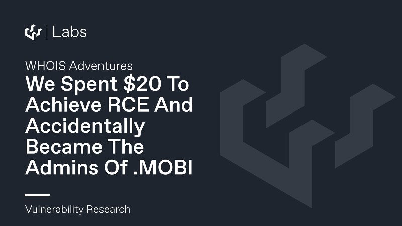 We Spent $20 To Achieve RCE And Accidentally Became The Admins Of .MOBI