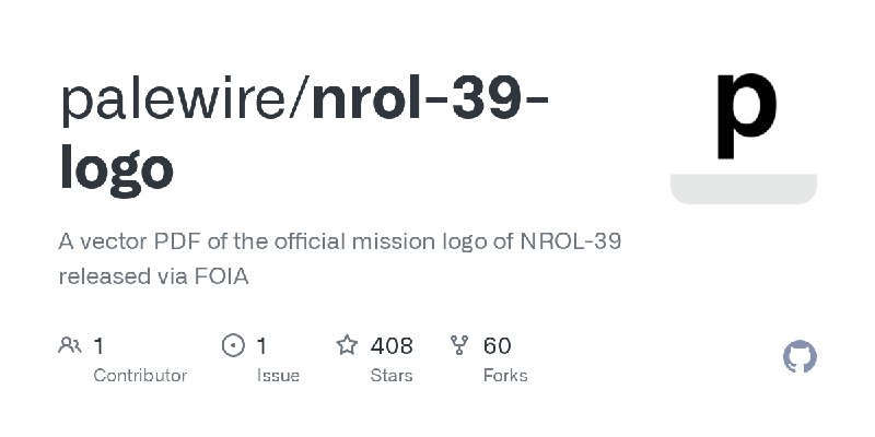 GitHub - palewire/nrol-39-logo: A vector PDF of the official mission logo of NROL-39 released via FOIA