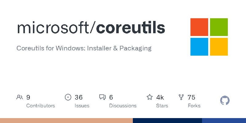 GitHub - microsoft/coreutils: Coreutils for Windows: Installer & Packaging