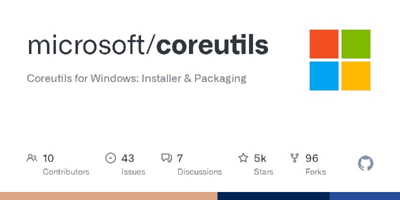 GitHub - microsoft/coreutils: Coreutils for Windows: Installer & Packaging