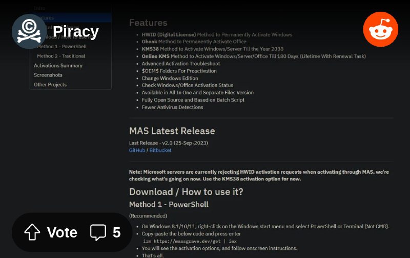 From the Piracy community on Reddit: It has finally happened. HWID activation for Windows 10/11 has been patched by Microsoft after…