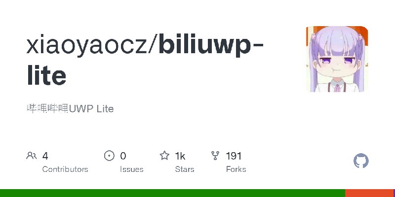 GitHub - xiaoyaocz/biliuwp-lite: 哔哩哔哩UWP Lite