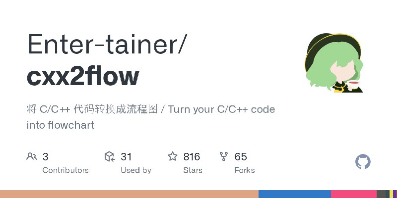 GitHub - Enter-tainer/cxx2flow: 将 C/C++ 代码转换成流程图 / Turn your C/C++ code into flowchart