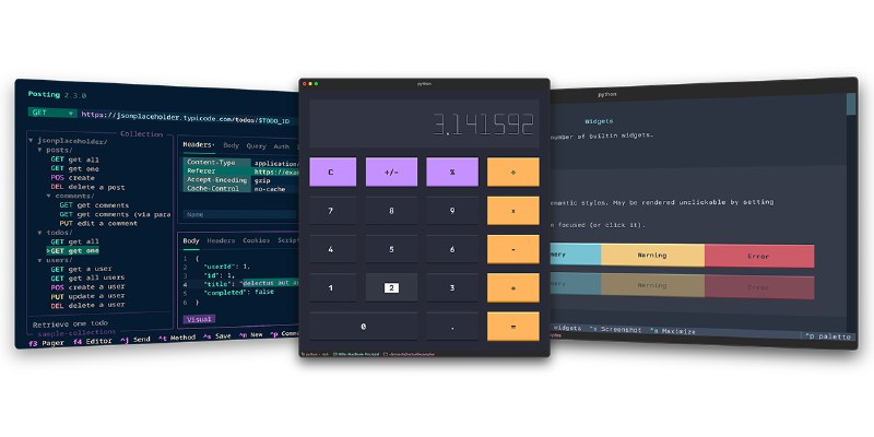 GitHub - Textualize/textual: The lean application framework for Python.  Build sophisticated user interfaces with a simple Python…