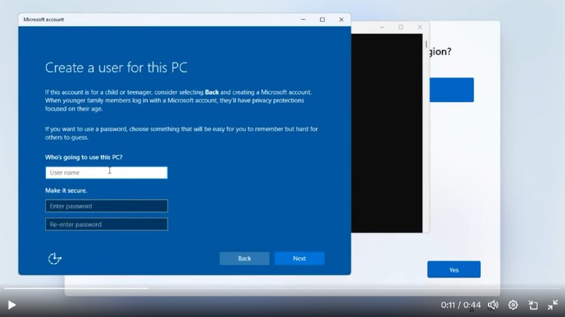 #技术教程 跳过 Windows 11 登录微软账户新方法，只需要简单命令即可创建本地账户