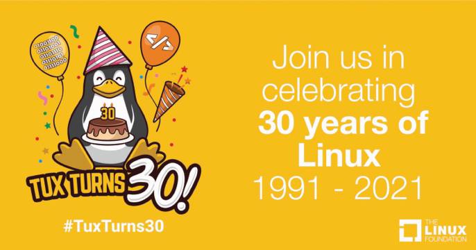 1991年8月25日，时年21岁的 Linus Torvalds 在 Usenet 上发布了 Linux 内核，以及配套的 GNU bash 和 GCC 
