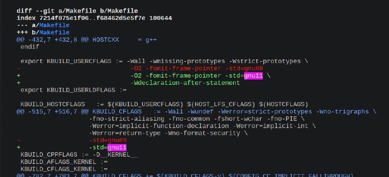 慢报：两天前，Linus Torvalds 合并了一个 commit ，将 Linux 内核编译所采用的语言标准从 GNU C89 提升到 GNU C11