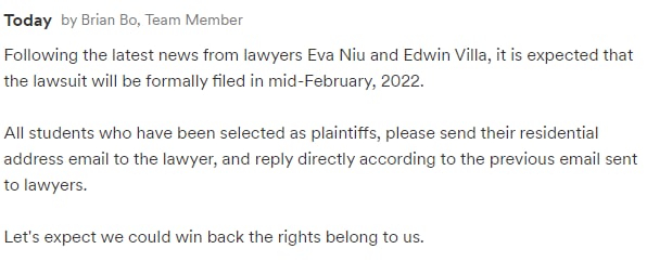 #快讯 中国留学生在 Gofundme 上针对亚裔歧视与 10043 禁令起诉的项目现已停止众筹