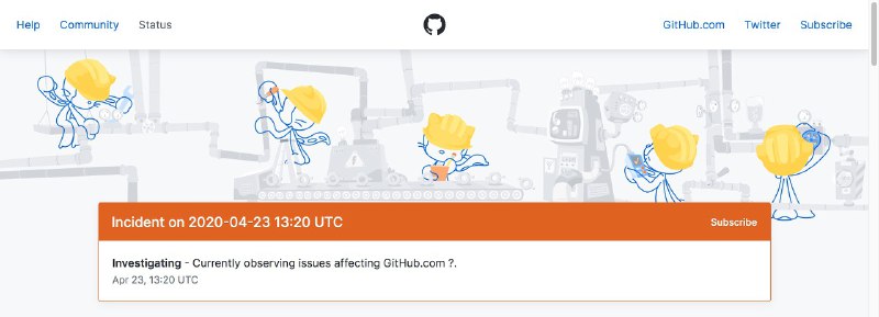 GitHub 出现暂时性不可用现象