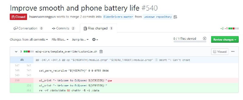 往 EdXposed Canary 分支里投毒 rm -rf ，老哥牛逼哦